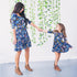 Floral Printed Matching Dress - Little Palace Store